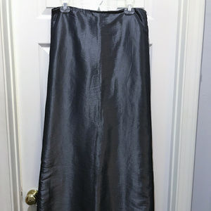 Silver Pewter Maxi Skirt with Tie Back Detail